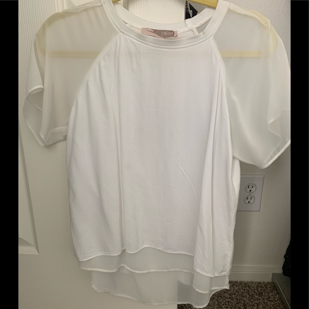Forever 21 open back top off white size S